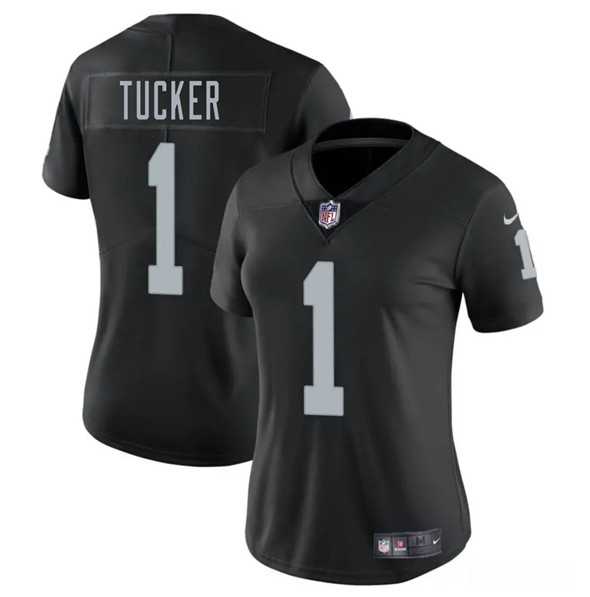 Womens Las Vegas Raiders #1 Tre Tucker Black 2025 Vapor Stitched Jersey Dzhi->las vegas raiders->NFL Jersey
